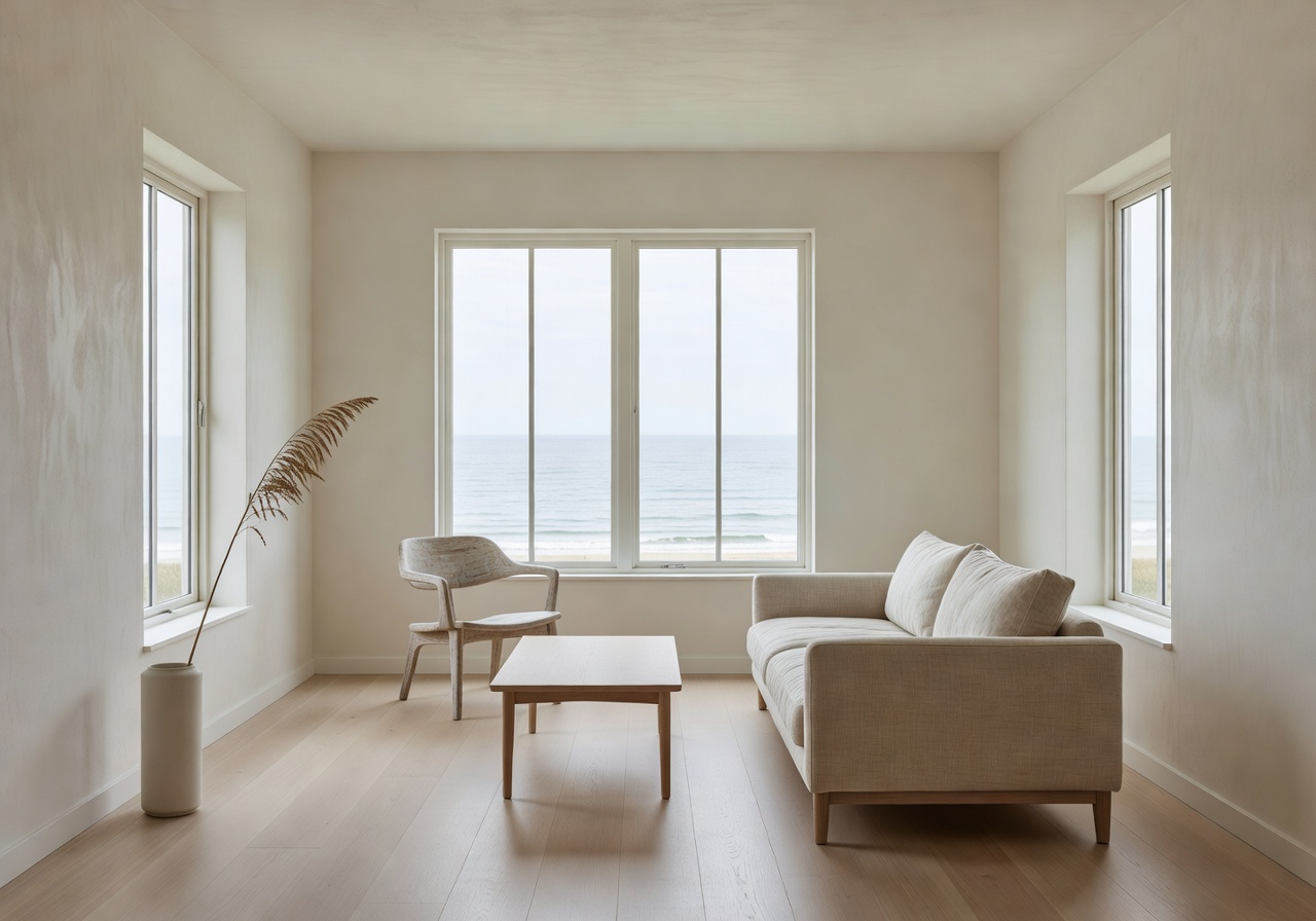 Classic Coastal Room with minimalist decor