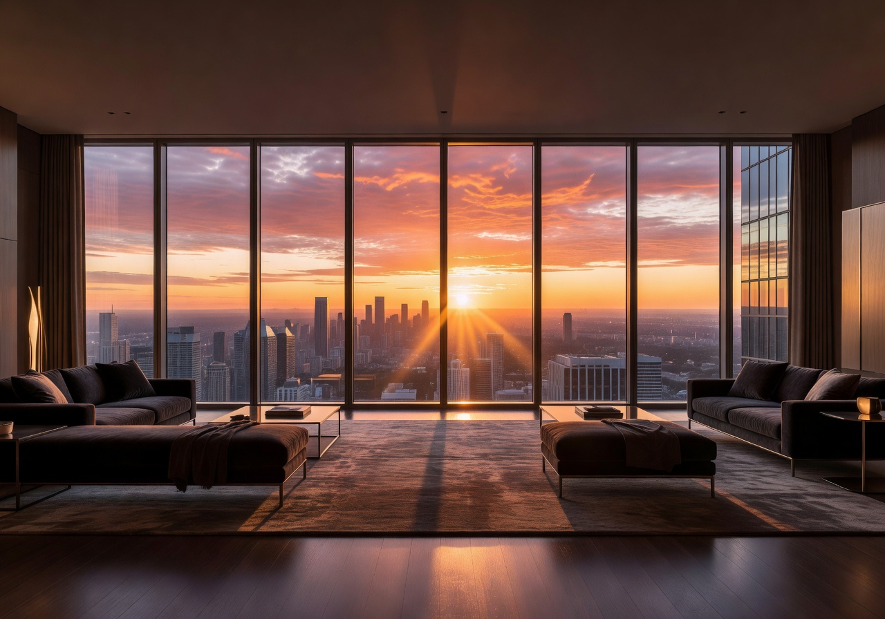 Sunset Penthouse with panoramic windows